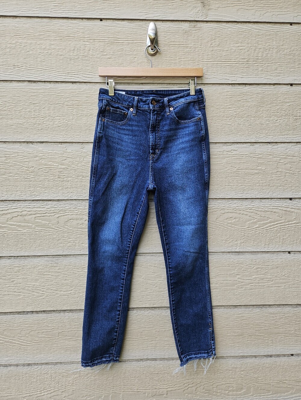 Gap Vintage Slim Sky High dark wash raw hem jeans size 29 or 8R